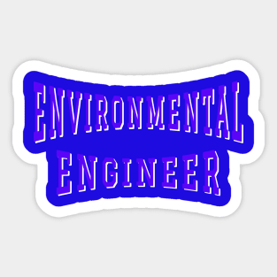 Environmental Engineer in Purple Color Text Sticker